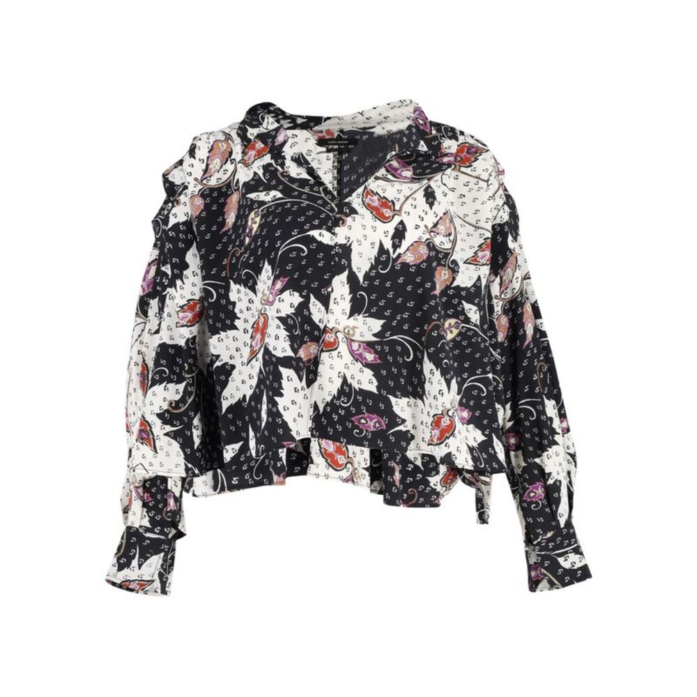 Isabel Marant Ricky Ruffled Printed Crepe De Chine Blouse In Multicolor Silk - Picture 1 of 3